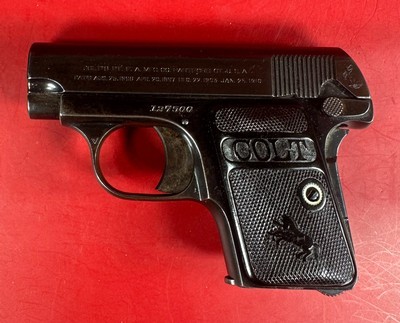 1915 Colt M1908 Vest Pocket Hammerless .25 ACP Excellent Condition - Image 10 of 12