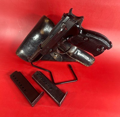 WWII Mauser / Walther P38 BYF 44 9mm 2 mags. Holster. Excellent Condition - Image 1 of 20