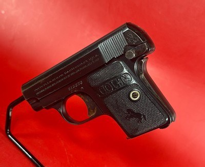 1922 Colt M1908 Vest Pocket Hammerless .25 ACP Excellent Condition - Image 1 of 12