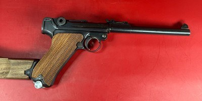 German Army DWM P08 Artillery Luger. STOCK, TOOLS, 2 MAGS 9mm. Excellent - Image 13 of 16