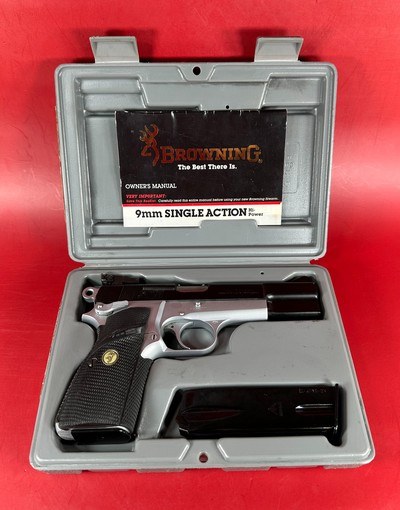 Belgium Browning Hi power, Two Tone, Practical 9mm, 2 13rd mags. LNIB. Rare - Image 1 of 13