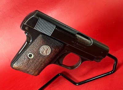 1917 Colt M1908 Vest Pocket Hammerless .25 ACP. Walnut. Excellent Condition - Image 3 of 13