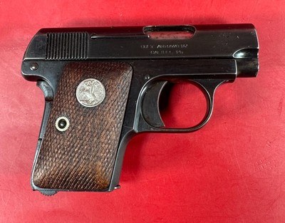 1917 Colt M1908 Vest Pocket Hammerless .25 ACP. Walnut. Excellent Condition - Image 12 of 13