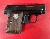 1917 Colt M1908 Vest Pocket Hammerless .25 ACP. Walnut. Excellent Condition - Image 12 of 13