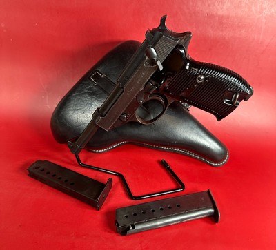 WWII GERMAN 1944 Walther P38 AC44 9mm. 2 mags. Holster. Excellent Condition - Image 1 of 18