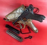 WWI 1915 DWM Luger P08 9mm Luger. Matching. Holster. 2 mags. Excellent - Image 1 of 17