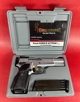 1996 Browning Hi power, Silver Chrome, Gold Trigger, Adj Sights, 9mm 2-10rd - Image 1 of 13