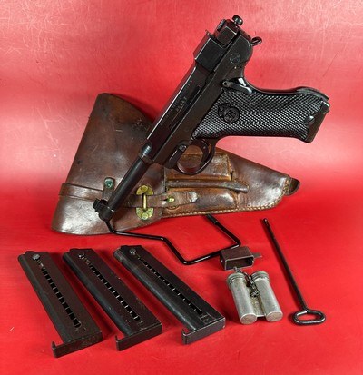 Swedish WWII Husqvarna M1940 LAHTI 9mm Excellent Condition Full rig. M40 - Image 1 of 17