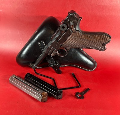 1917 German Erfurt P08 Luger 9mm Matching. Holster. Tool. 2 mags Excellent - Image 1 of 17