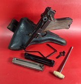 1921 DWM Luger P08 9mm. Matching. 2 mags. Holster. Tools. Excellent Cond. - Image 1 of 17