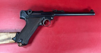 WWI 1918 DWM P08 Artillery Luger STOCK, 2 mags TOOLS, HOLSTER 9mm Excellent - Image 13 of 16