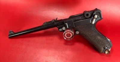 WWI 1918 DWM P08 Artillery Luger STOCK, 2 mags TOOLS, HOLSTER 9mm Excellent - Image 2 of 16