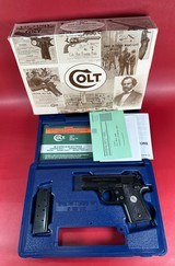1995 Colt Mustang Pocketlite .380ACP. Box. Paperwork. 2 mags. LNIB - Image 1 of 15