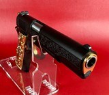 STUNNING Colt 1911. Engraved, Gold Plated Parts & Grips. 45 ACP. NIB - Image 5 of 16