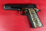 STUNNING Colt 1911. Engraved, Gold Plated Parts & Grips. 45 ACP. NIB - Image 11 of 16