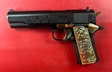 STUNNING Colt 1911. Engraved, Gold Plated Parts & Grips. 45 ACP. NIB - Image 14 of 16