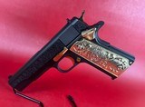 STUNNING Colt 1911. Engraved, Gold Plated Parts & Grips. 45 ACP. NIB - Image 2 of 16