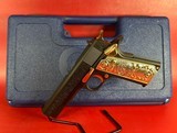 STUNNING Colt 1911. Engraved, Gold Plated Parts & Grips. 45 ACP. NIB - Image 1 of 16