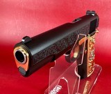 STUNNING Colt 1911. Engraved, Gold Plated Parts & Grips. 45 ACP. NIB - Image 4 of 16