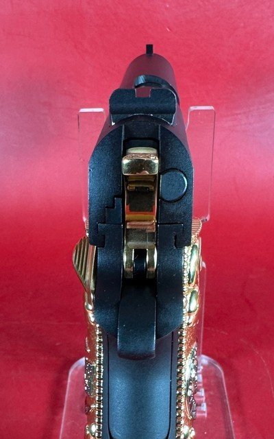 STUNNING Colt 1911. Engraved, Gold Plated Parts & Grips. 45 ACP. NIB - Image 6 of 16