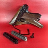 German 1936 Mauser P08 Luger S/42 9mm. Holster. 2 Mags. Excellent condition