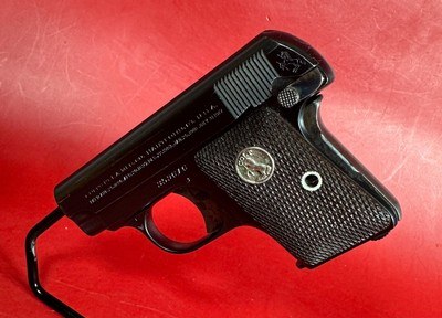 1926 Colt M1908 Vest Pocket Hammerless .25 ACP. Walnut. Case hardened. - Image 1 of 12