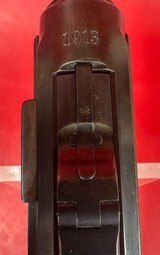 WWI 1913 DWM Luger P08 9mm Luger. All matching. 2 mags. Excellent - Image 8 of 14
