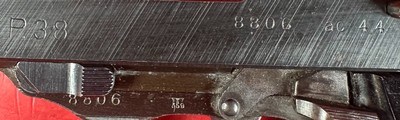 WWII GERMAN 1944 Walther P38 AC44 9mm. 1944 Holster. Excellent Condition - Image 12 of 19