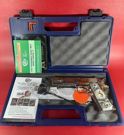 CUSTOM Colt 1911 Polished Stainless, Black, Engraved, Gold Plated 38 Super - Image 15 of 16