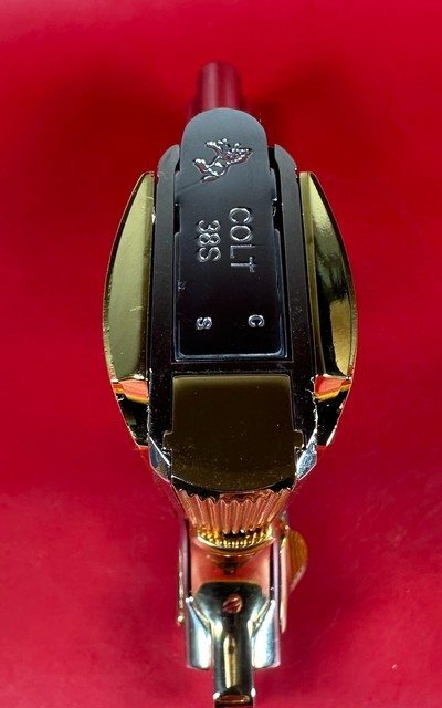 Colt 1911 Government, Polished Stainless, Black, Engraved, Gold Plated 38 Super - Image 8 of 16