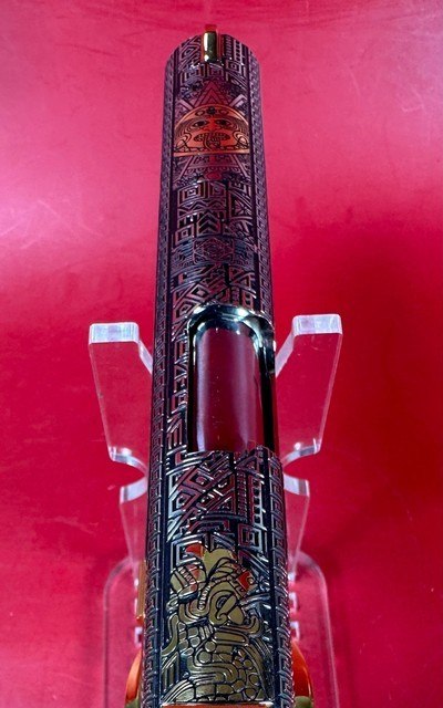 Colt 1911 Government, Polished Stainless, Black, Engraved, Gold Plated 38 Super - Image 6 of 16