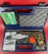 Colt 1911 Government, Polished Stainless, Black, Engraved, Gold Plated 38 Super - Image 15 of 16