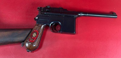 German Mauser C96 Broomhandle Red 9. 9mm luger. Excellent Condition. Rare - Image 16 of 19