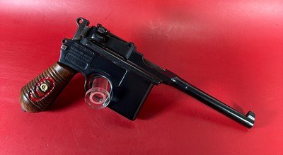 German Mauser C96 Broomhandle Red 9. 9mm luger. Excellent Condition. Rare - Image 3 of 19