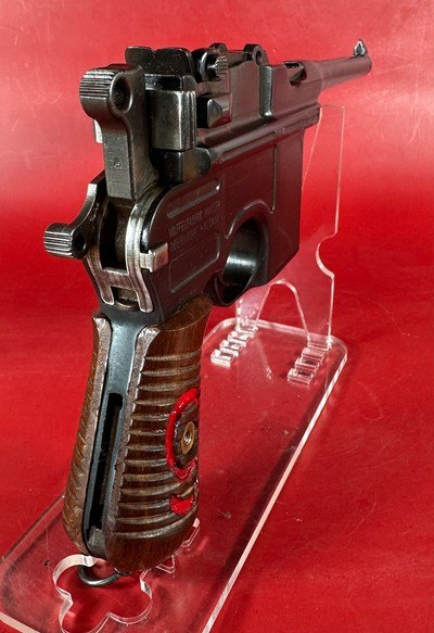 German Mauser C96 Broomhandle Red 9. 9mm luger. Excellent Condition. Rare - Image 8 of 19