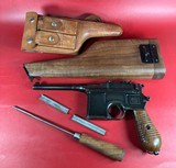 German Mauser Broomhandle 7.63x25mm C96, Stock Holster. Excellent Condition - Image 1 of 21