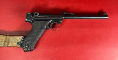 WWI 1918 DWM P08 Artillery Luger STOCK, 2 mags TOOLS, HOLSTER 9mm Excellent - Image 13 of 18