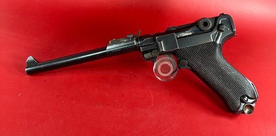 WWI 1918 DWM P08 Artillery Luger STOCK, 2 mags TOOLS, HOLSTER 9mm Excellent - Image 2 of 18