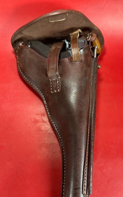 WWI 1918 DWM P08 Artillery Luger STOCK, 2 mags TOOLS, HOLSTER 9mm Excellent - Image 15 of 18