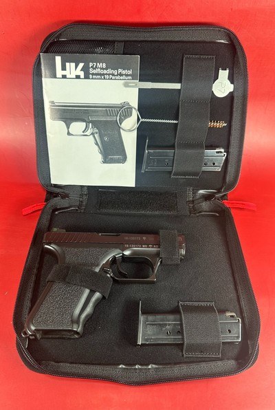 2001 Heckler & Koch HK P7 M8 9mm 2 mags. H&K. Rare. Excellent P7M8 - Image 1 of 15