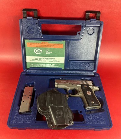 Colt Mustang Pocketlite .380ACP. Box. Manual. 2 Mags. Holster. Excellent - Image 1 of 16