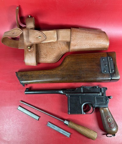 German Mauser C96 Broomhandle Red 9. 9mm. Excellent Condition. Matching - Image 1 of 19