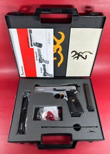 1996 Browning Hi power, Silver Chrome, Gold Trigger, Adj Sights, 9mm 2-13rd - Image 1 of 17