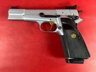 1996 Browning Hi power, Silver Chrome, Gold Trigger, Adj Sights, 9mm 2-13rd - Image 13 of 17