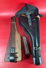 WWI 1917 DWM P08 Artillery Luger. STOCK, 2 mags TOOLS, HOLSTER 9mm Matching - Image 15 of 17