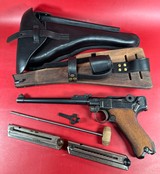 WWI 1917 DWM P08 Artillery Luger. STOCK, 2 mags TOOLS, HOLSTER 9mm Matching - Image 1 of 17