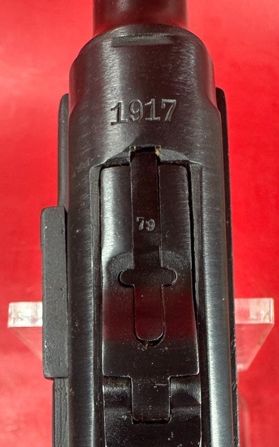 WWI 1917 German Erfurt P08 Luger 9mm Matching. Excellent Condition - Image 8 of 14