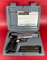 1995 Browning Hi power, Silver Chrome, Gold Trigger, Adj Sights, 9mm 2-13rd - Image 1 of 14