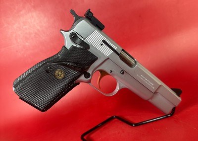 1995 Browning Hi power, Silver Chrome, Gold Trigger, Adj Sights, 9mm 2-13rd - Image 3 of 14