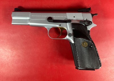 1995 Browning Hi power, Silver Chrome, Gold Trigger, Adj Sights, 9mm 2-13rd - Image 11 of 14